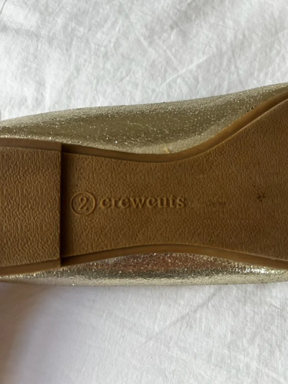 Girls Crewcuts Metallic Gold Ballet Flats